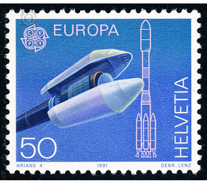 European Spaceflight  - Switzerland 1991 - 50 Rappen