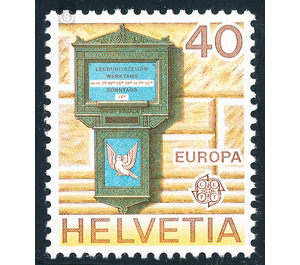 European stamp - mailbox  - Switzerland 1979 - 40 Rappen