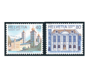 European stamp - Stockalper palace  - Switzerland 1978 Set