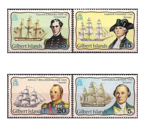 Explorers and their sailing ships - Micronesia / Gilbert Islands 1977 Set