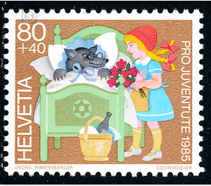 Fairy tale - Little Red Riding Hood  - Switzerland 1985 - 80 Rappen