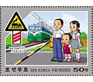 Family At Rail Crossing - North Korea 2020 - 50