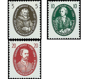 Famous natural scientists  - Germany / German Democratic Republic 1957 Set