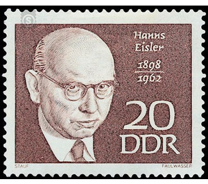 Famous people  - Germany / German Democratic Republic 1968 - 20 Pfennig