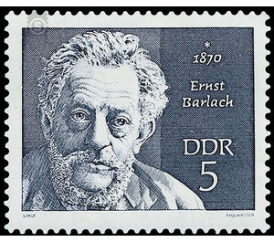 famous people  - Germany / German Democratic Republic 1970 - 5 Pfennig