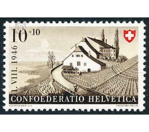 farmhouse  - Switzerland 1946 - 10 Rappen