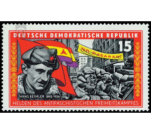 Fighters of the International Brigades in Spain  - Germany / German Democratic Republic 1966 - 15 Pfennig