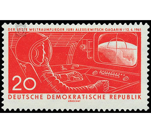 First manned space flight  - Germany / German Democratic Republic 1961 - 20 Pfennig