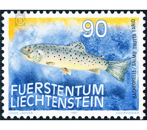 fish  - Liechtenstein 1987 - 90 Rappen