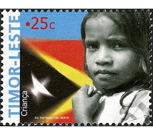 Flag and Child - East Timor 2005 - 25