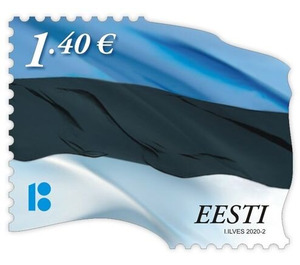 Flag of Estonia (2020 Imprint Date) - Estonia 2020 - 1.40