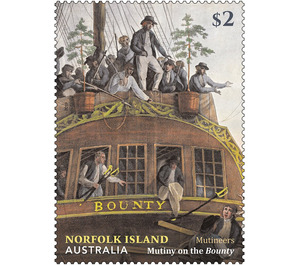 Fletcher Christian and mutineers on the "Bounty" - Norfolk Island 2019 - 2