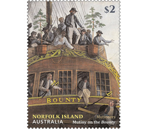 Fletcher Christian and mutineers on the "Bounty" - Norfolk Island 2019 - 2