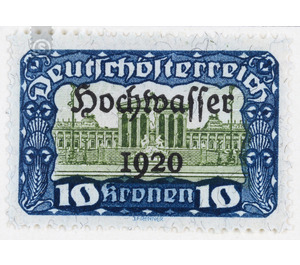 Flood disaster  - Austria / Republic of German Austria / German-Austria 1921 - 10 Krone