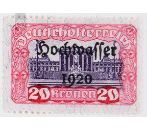 Flood disaster  - Austria / Republic of German Austria / German-Austria 1921 - 20 Krone