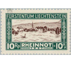 Flood disaster  - Liechtenstein 1928 - 10 Rappen