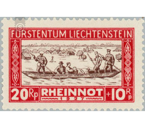 Flood disaster  - Liechtenstein 1928 - 20 Rappen