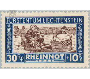 Flood disaster  - Liechtenstein 1928 - 30 Rappen