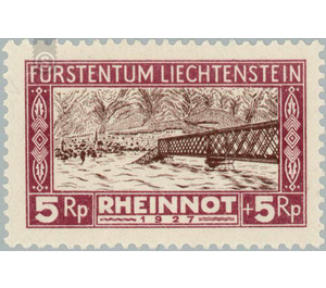 Flood disaster  - Liechtenstein 1928 - 5 Rappen