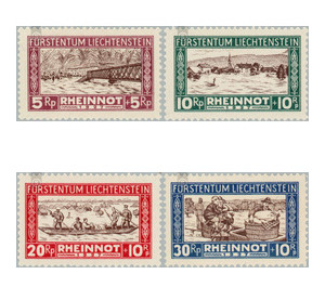 Flood disaster  - Liechtenstein 1928 Set