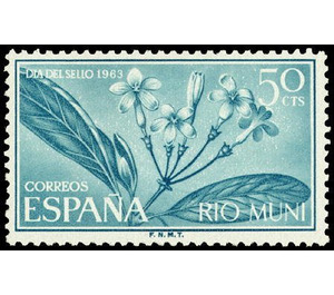 Flowering quina - Central Africa / Equatorial Guinea  / Rio Muni 1964 - 50