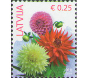 Flowers (2018 Imprint Date) - Latvia 2018 - 0.25