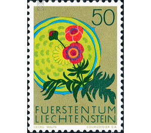 flowers  - Liechtenstein 1970 - 50 Rappen
