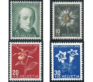 flowers  - Switzerland 1943 Set