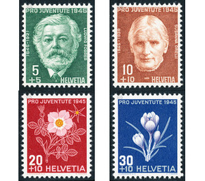 flowers  - Switzerland 1945 Set