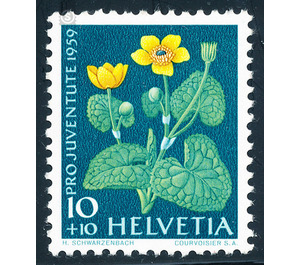 flowers  - Switzerland 1959 - 10 Rappen