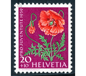 flowers  - Switzerland 1959 - 20 Rappen