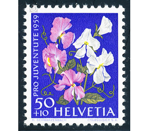 flowers  - Switzerland 1959 - 50 Rappen