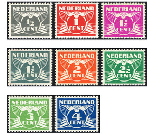 Flying dove WATERMARK - Netherlands 1934 Set