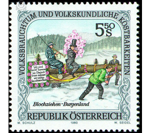 folklore  - Austria / II. Republic of Austria 1993 - 5.50 Shilling