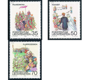 folklore  - Liechtenstein 1986 Set