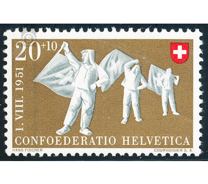 folklore  - Switzerland 1951 - 20 Rappen