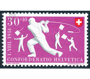 folklore  - Switzerland 1951 - 30 Rappen