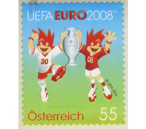 Football Championship  - Austria / II. Republic of Austria 2008 - 55 Euro Cent