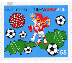 Football Championship  - Austria / II. Republic of Austria 2008 - 55 Euro Cent