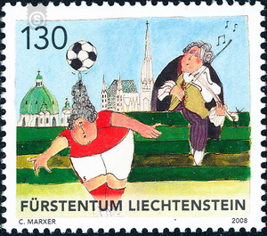 Football Championship  - Liechtenstein 2008 - 130 Rappen