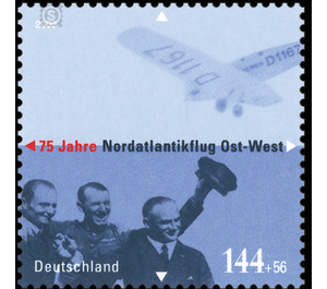 For the postage stamp: 75th anniversary of the first North Atlantic flight in an east-west direction  - Germany / Federal Republic of Germany 2003 - 144 Euro Cent