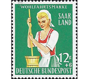 For the welfare - Germany / Saarland 1958 - 1,200 Pfennig