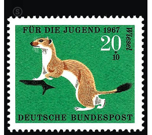 For the youth Endangered animals  - Germany / Federal Republic of Germany 1967 - 20 Pfennig