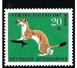 For the youth Endangered animals  - Germany / Federal Republic of Germany 1967 - 20 Pfennig