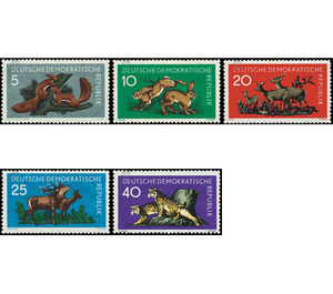 forest Animals  - Germany / German Democratic Republic 1959 Set