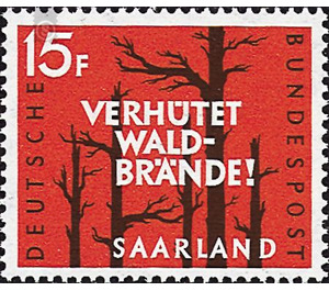 Forest fire prevention - Germany / Saarland 1958 - 1,500 Pfennig