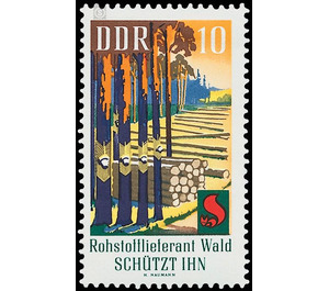 forest protection  - Germany / German Democratic Republic 1969 - 10 Pfennig