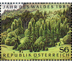 forests  - Austria / II. Republic of Austria 1985 - 6 Shilling