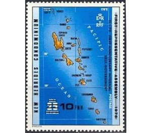 Former Stamp with Overprint of the New Value - Melanesia / New Hebrides 1979 - 10