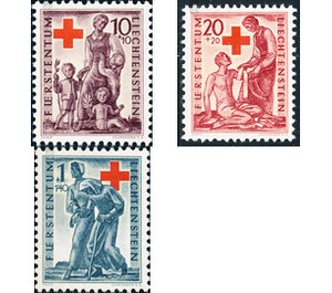 Foundation of the Red Cross  - Liechtenstein 1945 Set